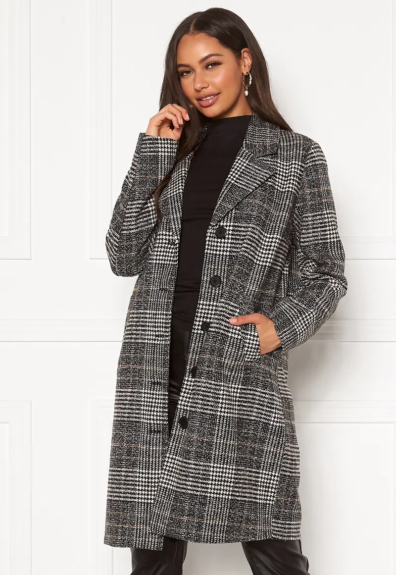 Corinne checked coat