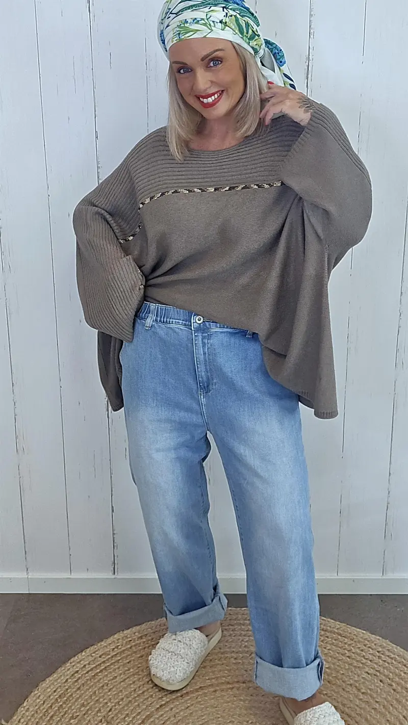 Cornelia Jeans med Strikk