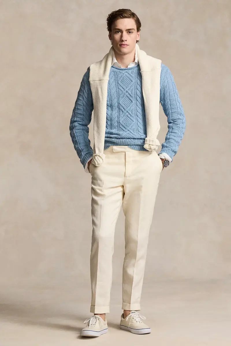 Cotton-Blend Fisherman's Jumper