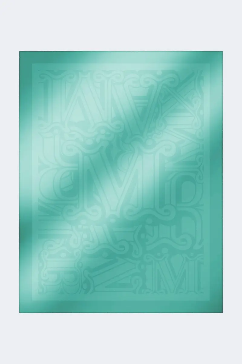 Cotton Cashmere Jacquard Shawl Pastel Green