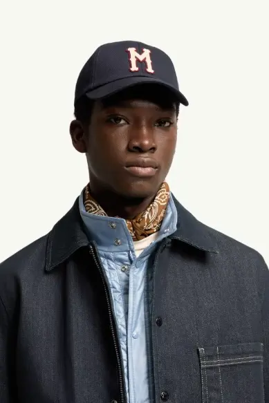 Cotton Gabardine Baseball Cap Navy Blue