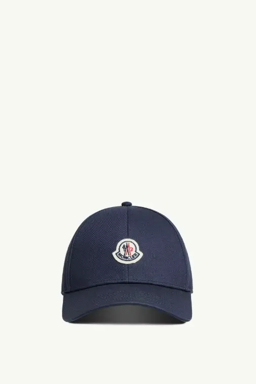 Cotton Gabardine Baseball Cap Navy Blue