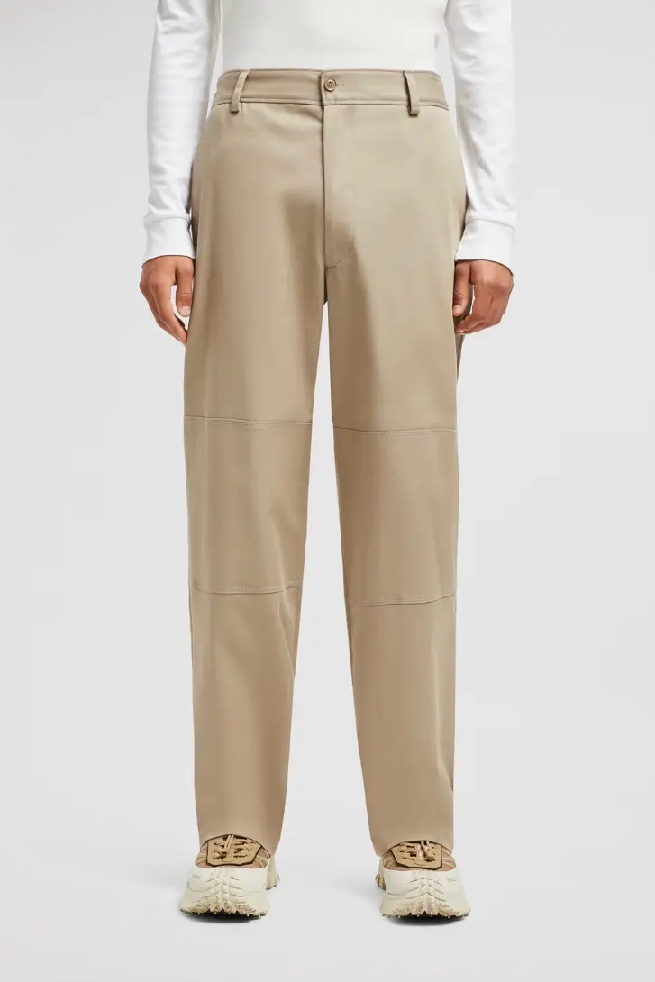 Cotton Gabardine Trousers Light Beige