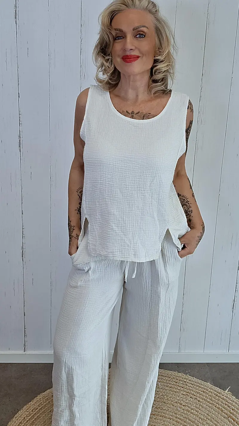 Cotton Gauze sett beige