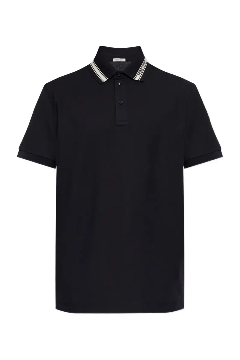 Cotton Piquet Polo Shirt Navy Blue