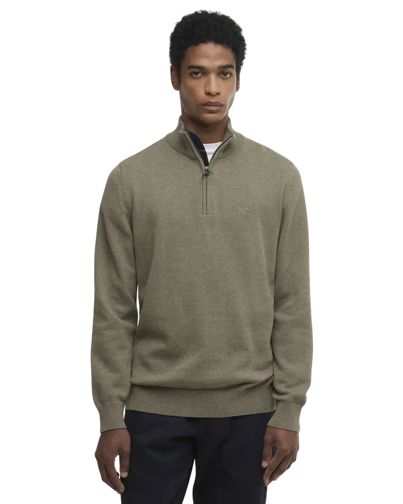 Cotton Quarter-Zip Jumper
