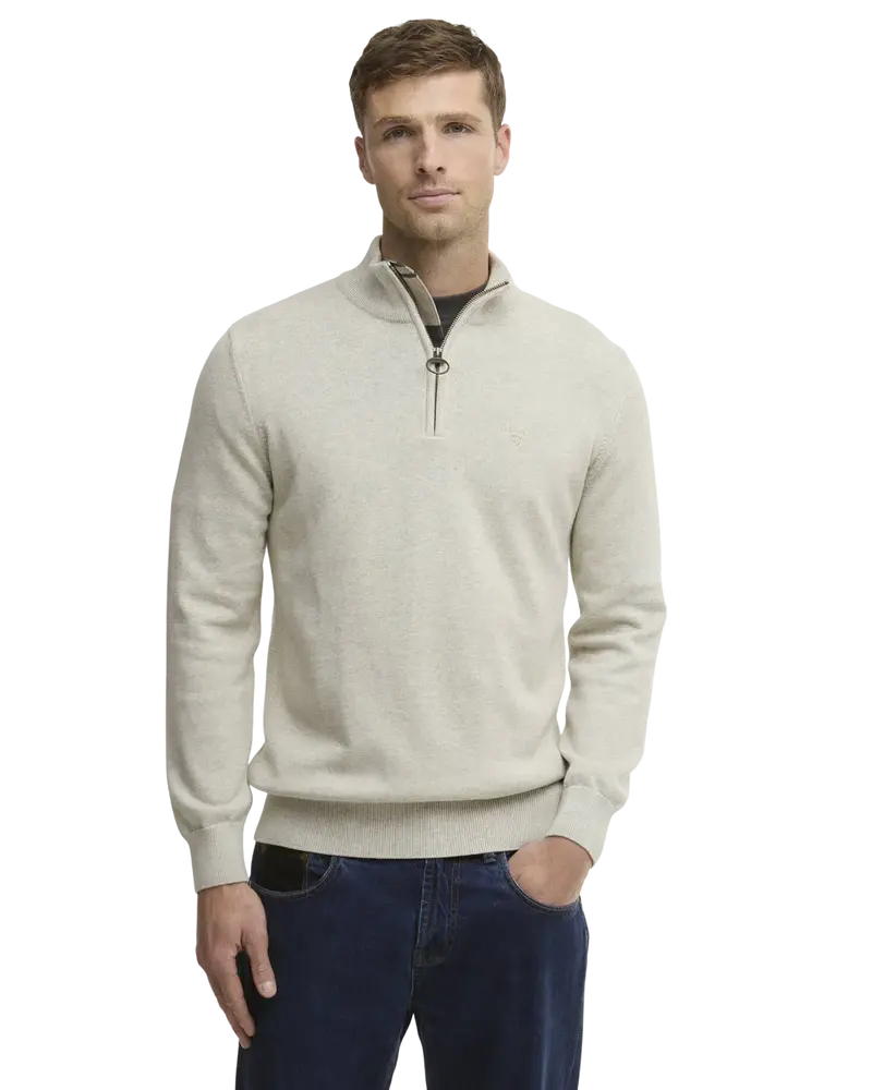 Cotton Quarter-Zip Jumper