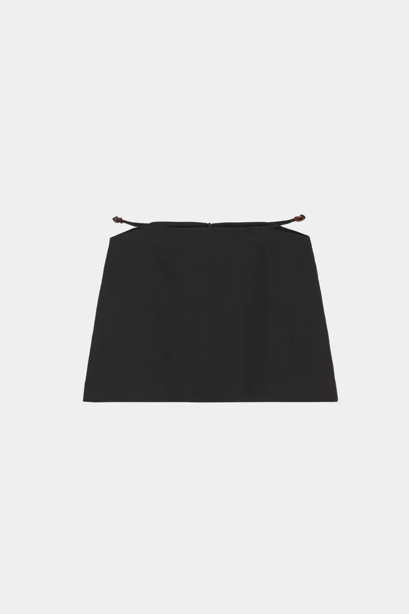 Cotton Suiting Mini Skirt