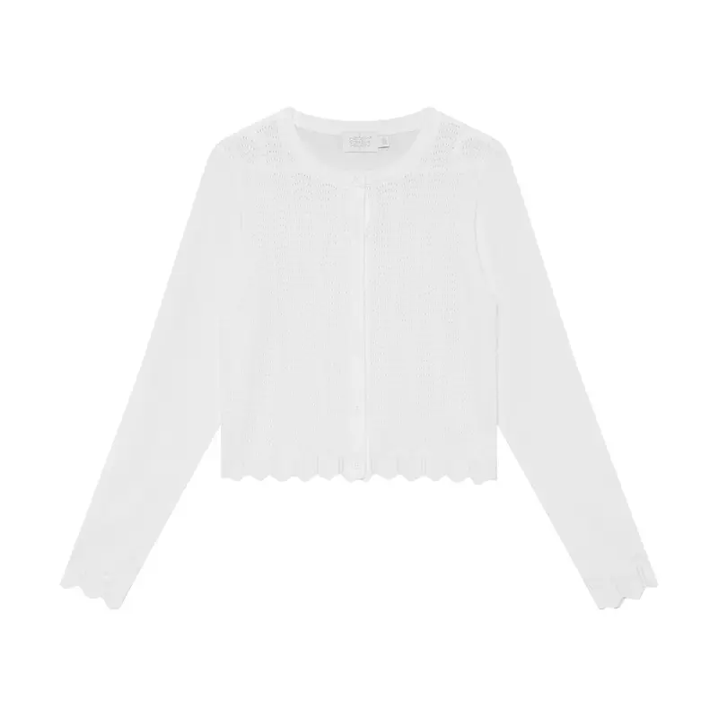 Creamie Cardigan Pointelle