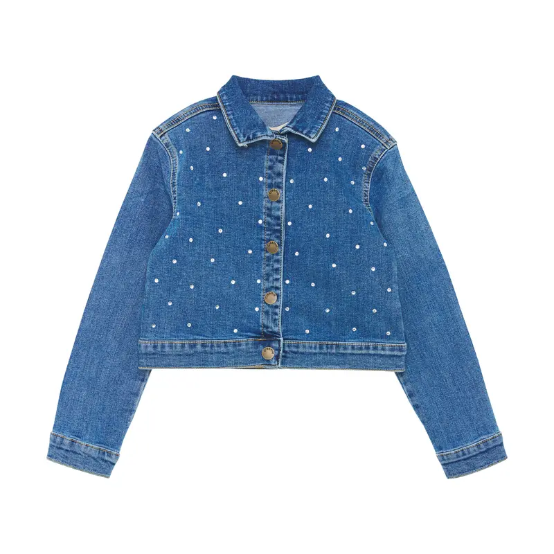Creamie Jakke Denim Rhinestones