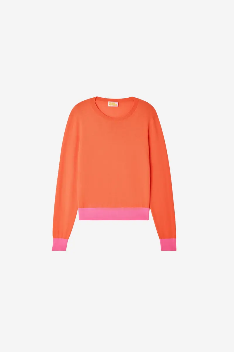 Crewneck Sweater Fire Orange
