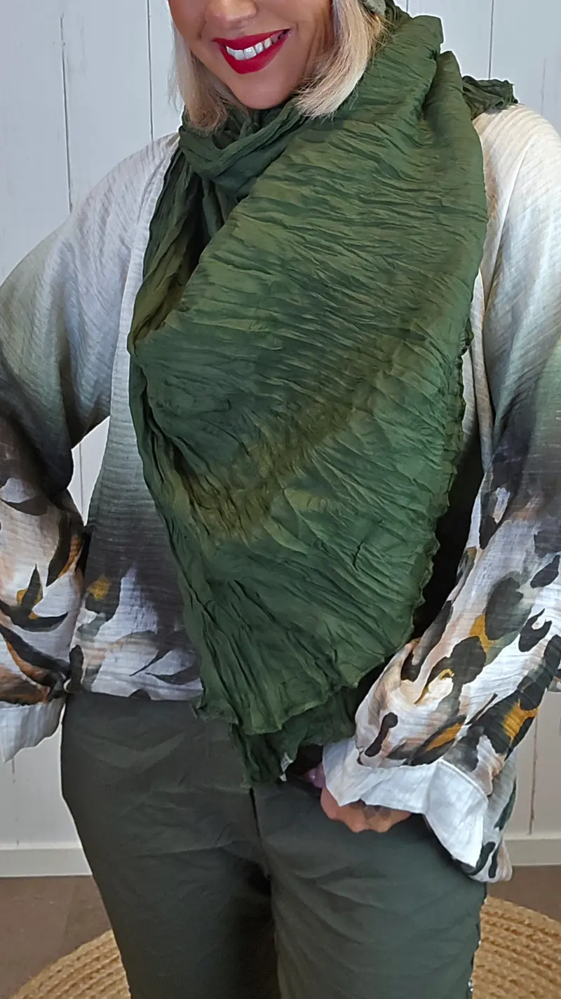 Crinkle skjerf grønn