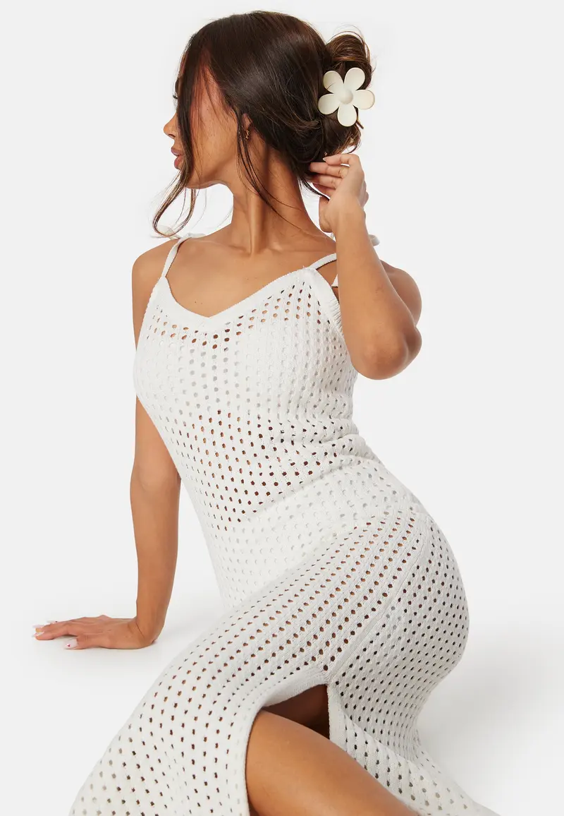 Crochet Knitted Tie Strap Dress