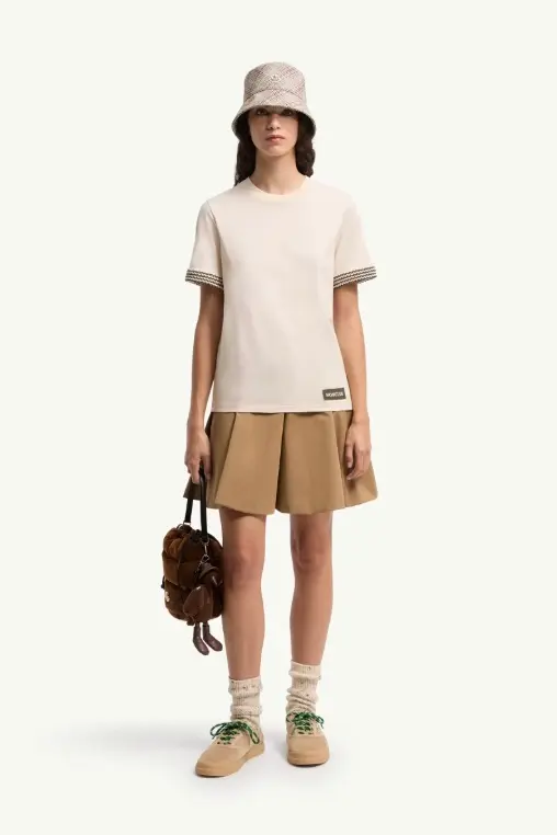 Crochet-Trimmed Cotton Logo T-Shirt