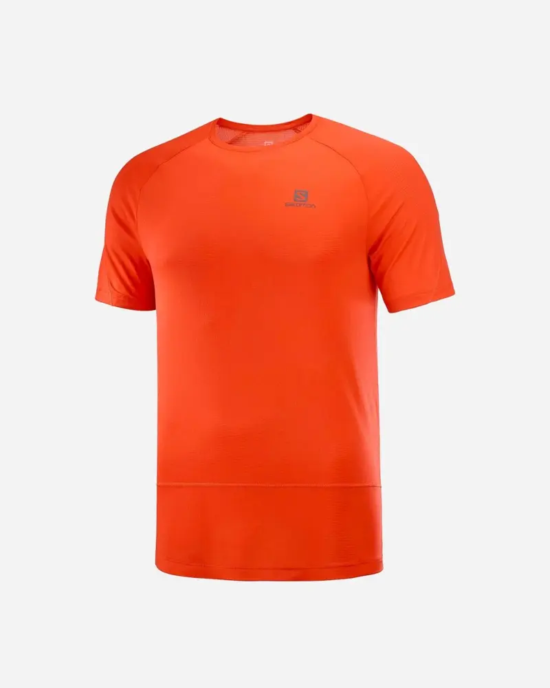 Cross Run Tee - Fiery Red