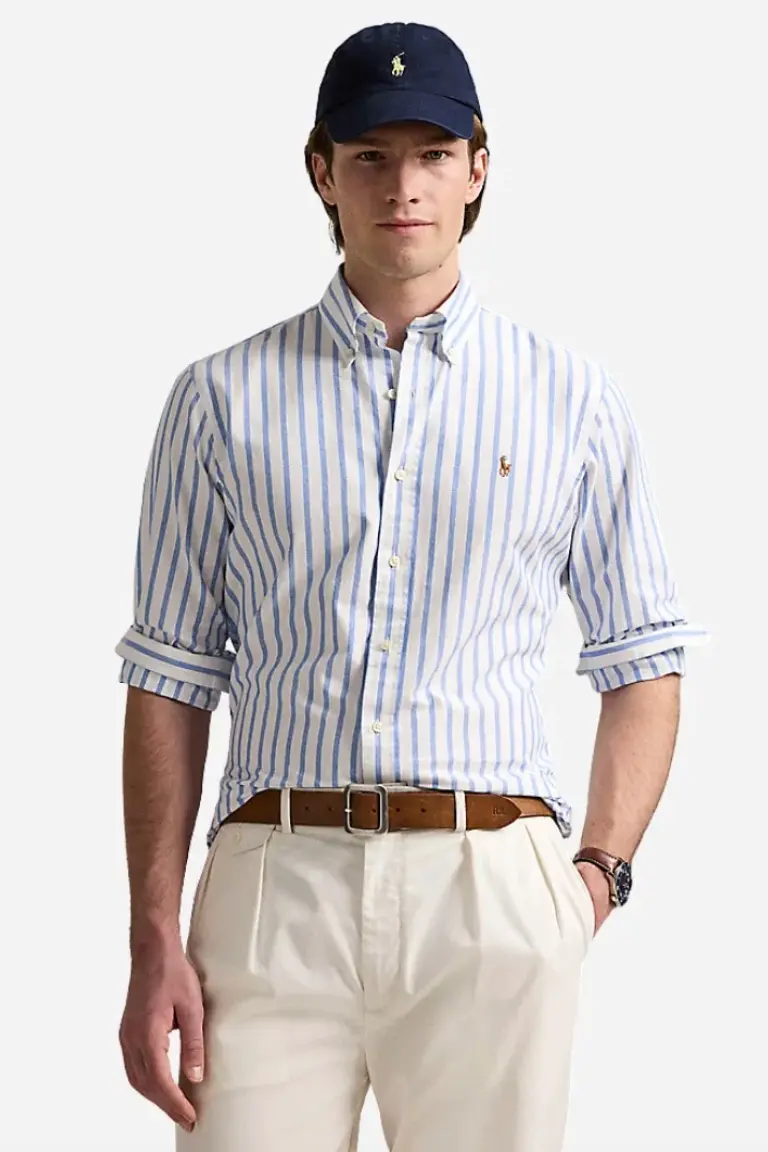 Custom Fit Oxford Shirt Blue/White
