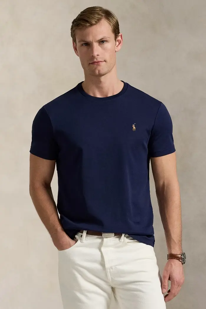 Custom Slim Fit Soft Cotton T-Shirt Refined Navy