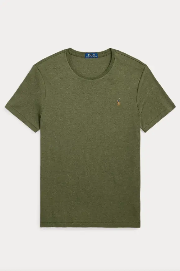 Custom Slim Fit Soft Cotton T-Shirt Service Green Heather