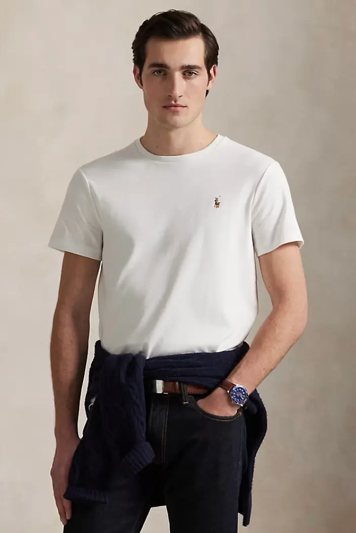 Custom Slim Fit Soft Cotton T-Shirt White