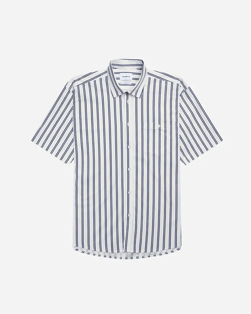 Dads Seerstripe Shirt - Off White/Navy