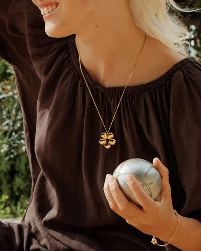 Daisy Necklace L Gold