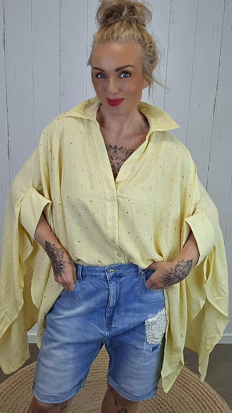 Dalia Poncho skjorte gul