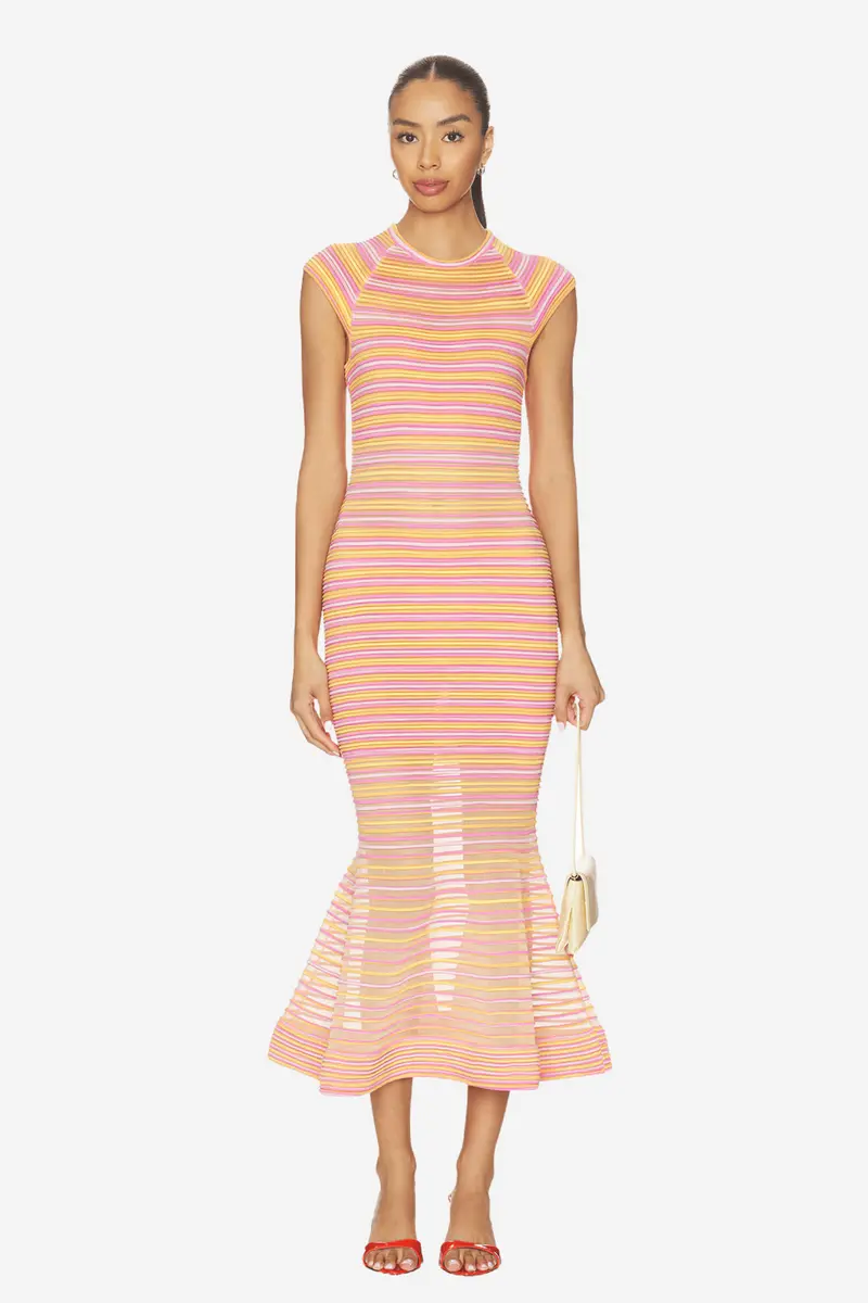 Danica Knit Midi Dress Citrus Multi