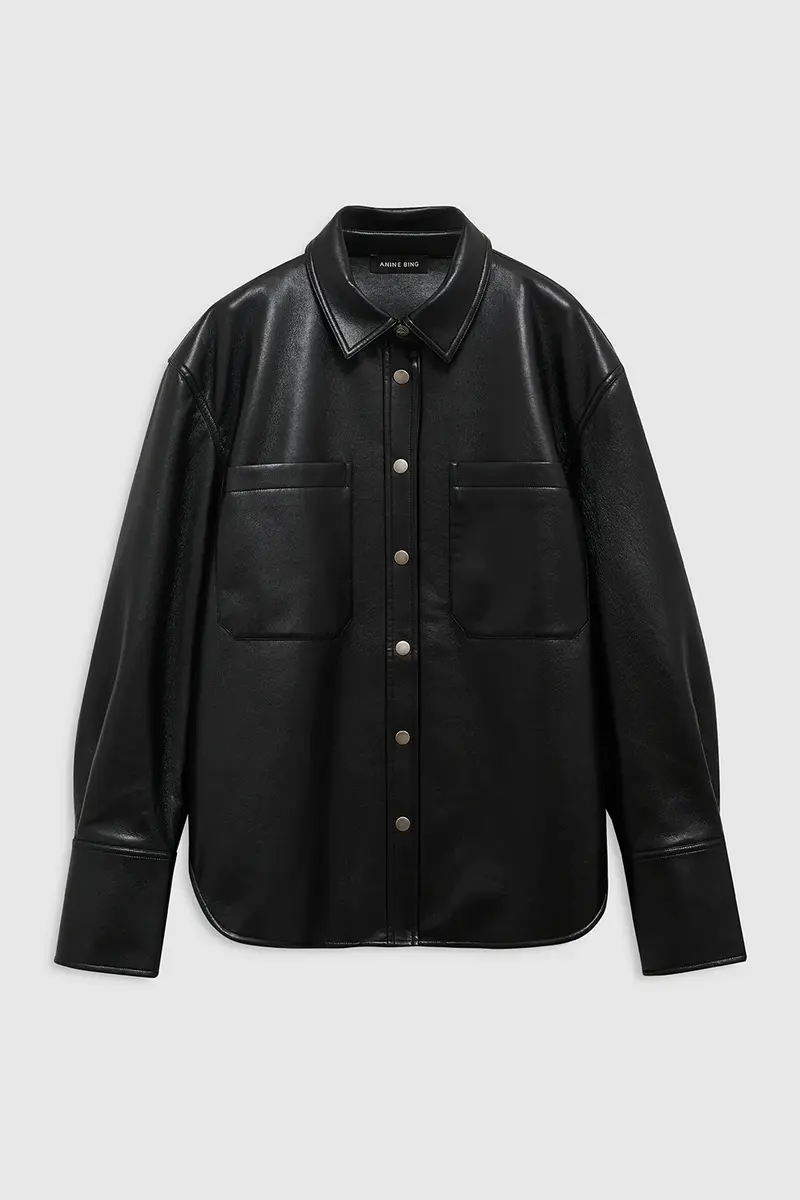 Dante Shirt Black Leather