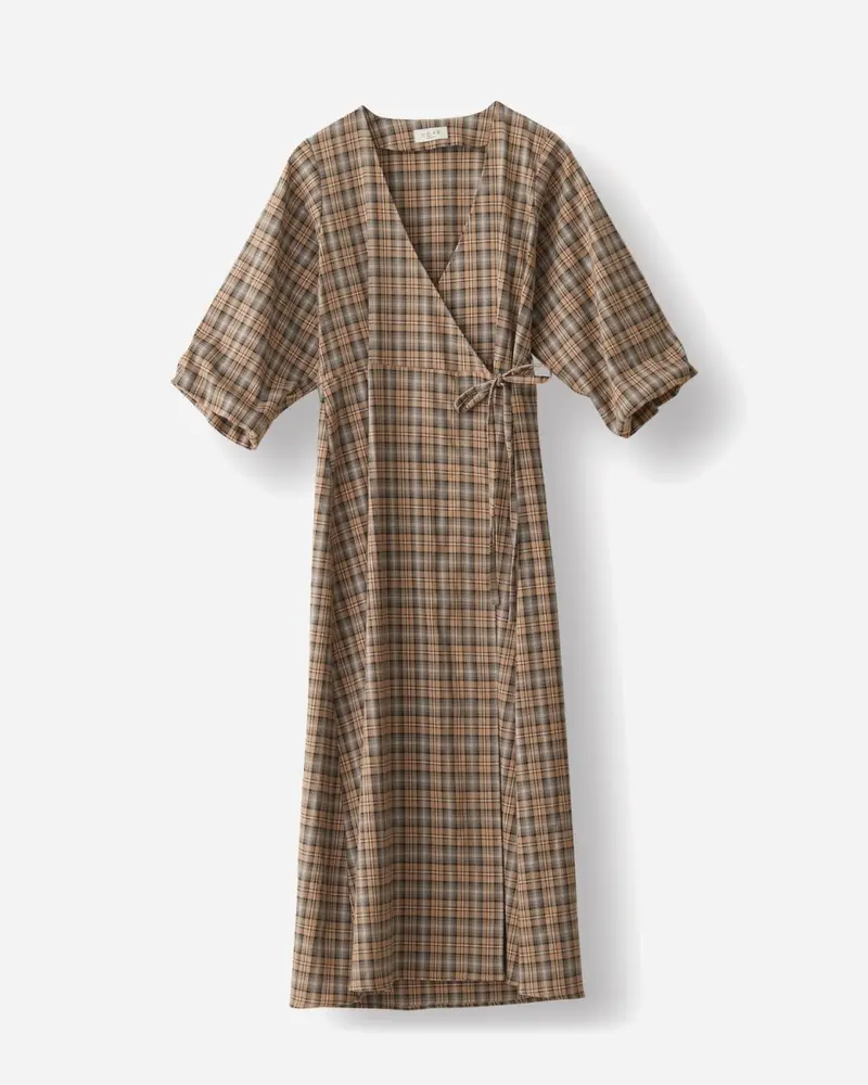 Davey Dress - Beige Check
