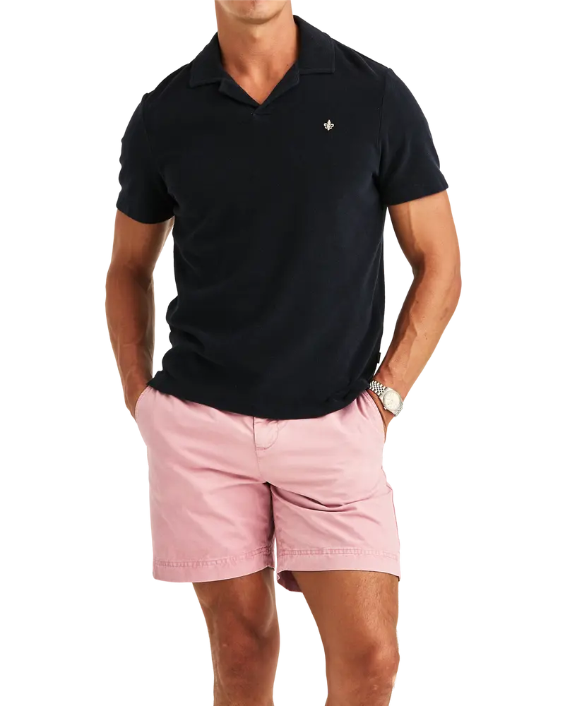 Delon Terry Shirt Short Sleeve - Marineblå