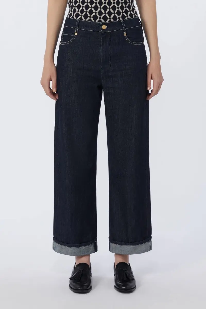 Denim Turn-Up Jeans