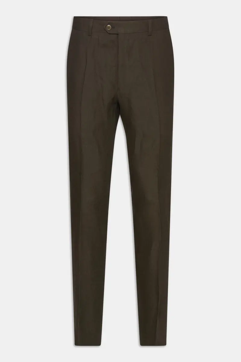 Denz Linen Trousers Green Leaf