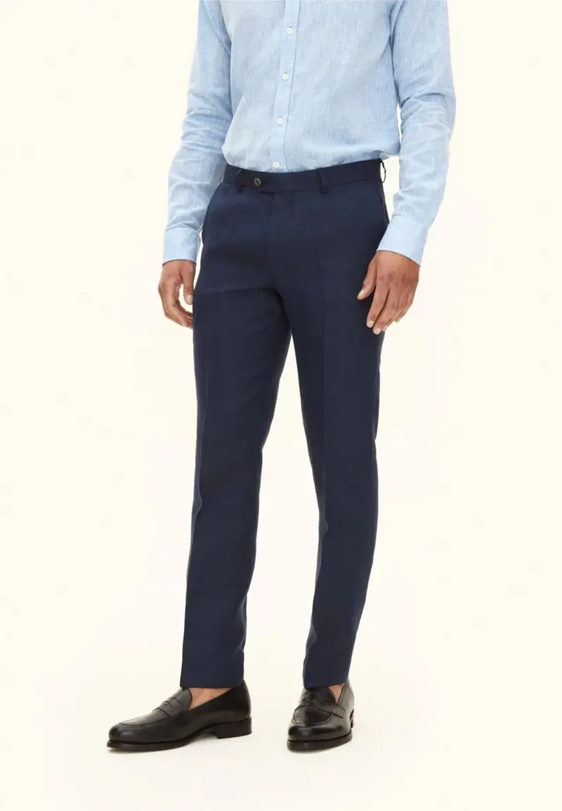 Denz Slim Fit Linen Trousers - Dressbukse