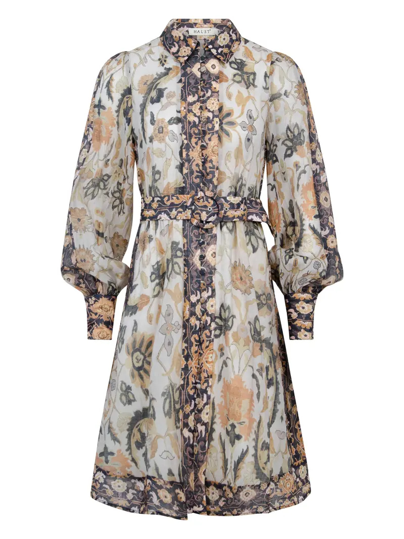 Detail print dress, short Multi
