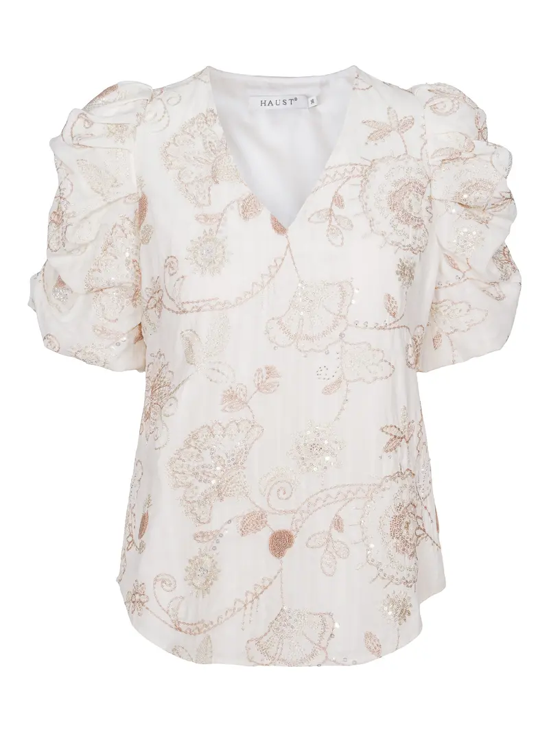 Detailed blouse Sand