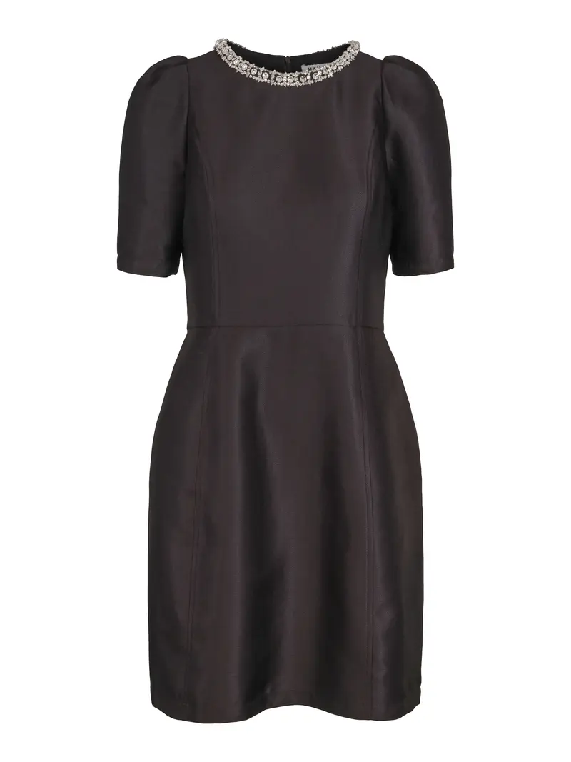 Detailed structure dress Black