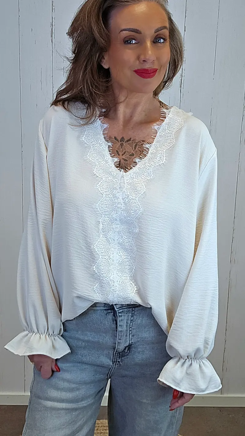 Diana bluse beige