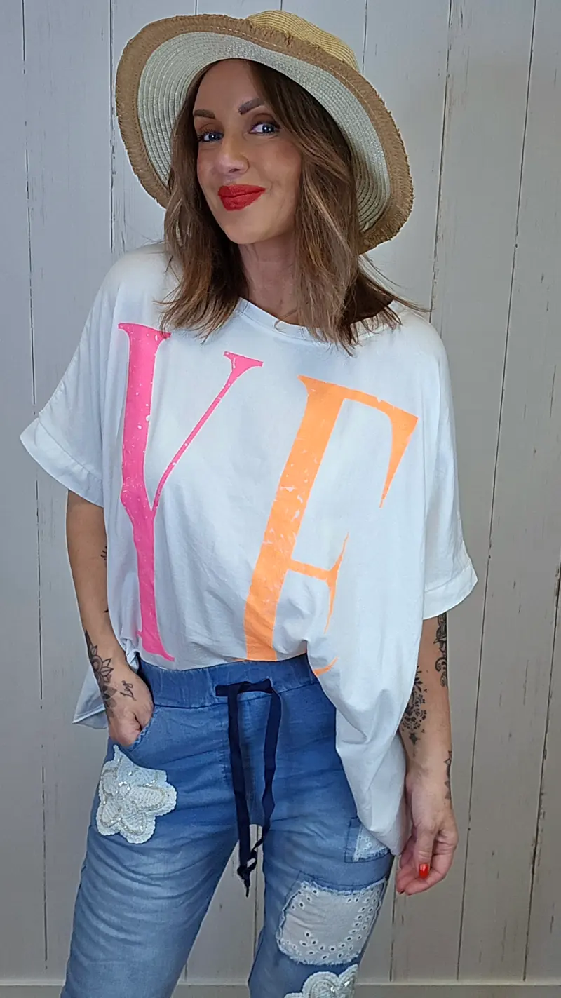 Diana t-skjorte med print Hvit