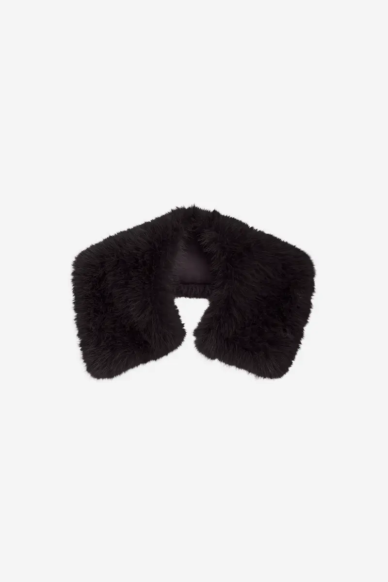 Dina Fake Fur Collar Brown