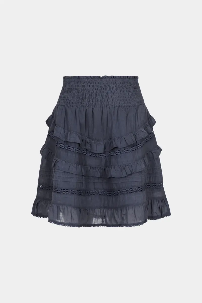 Donna S Voile Skirt Dark Grey