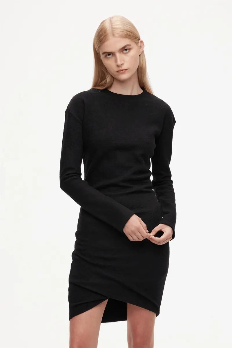 Dress with Twisted Hem
