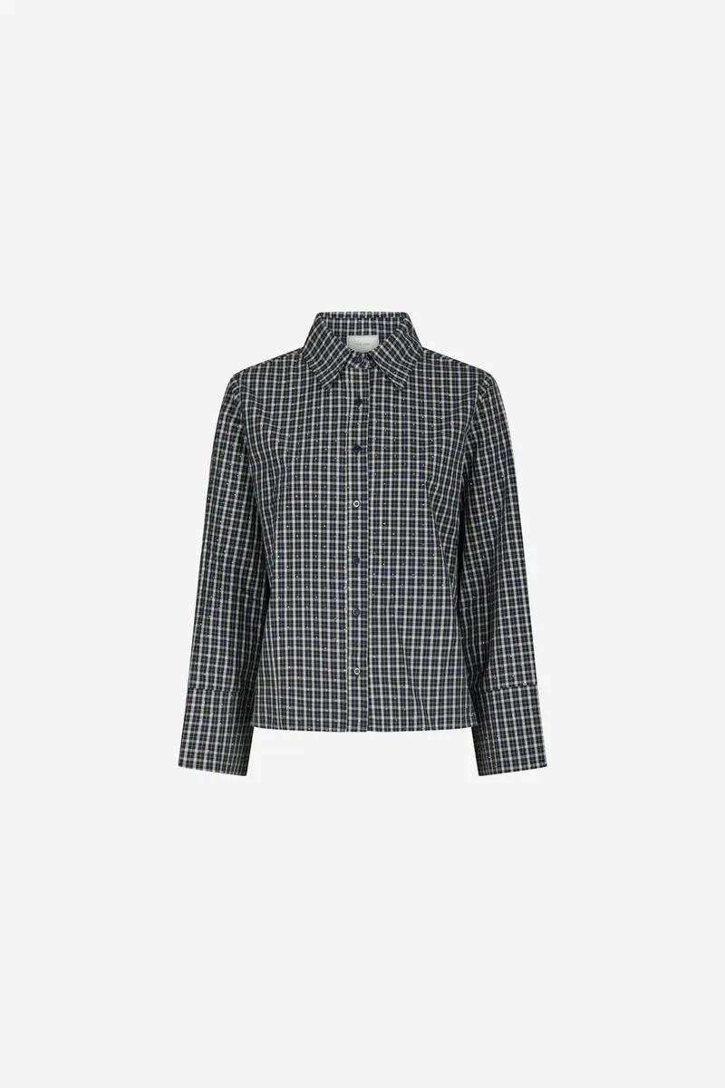 Drew Check Bedaz Shirt Dark Blue