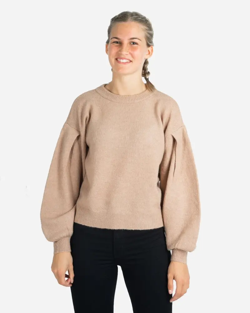 Drop Shoulder Knit - Beige