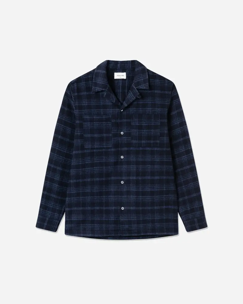 Dylan wool shirt - Dusty Blue