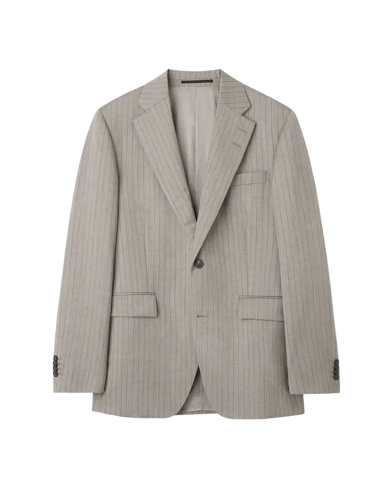 Ease Pinstriped Wool Jacket
