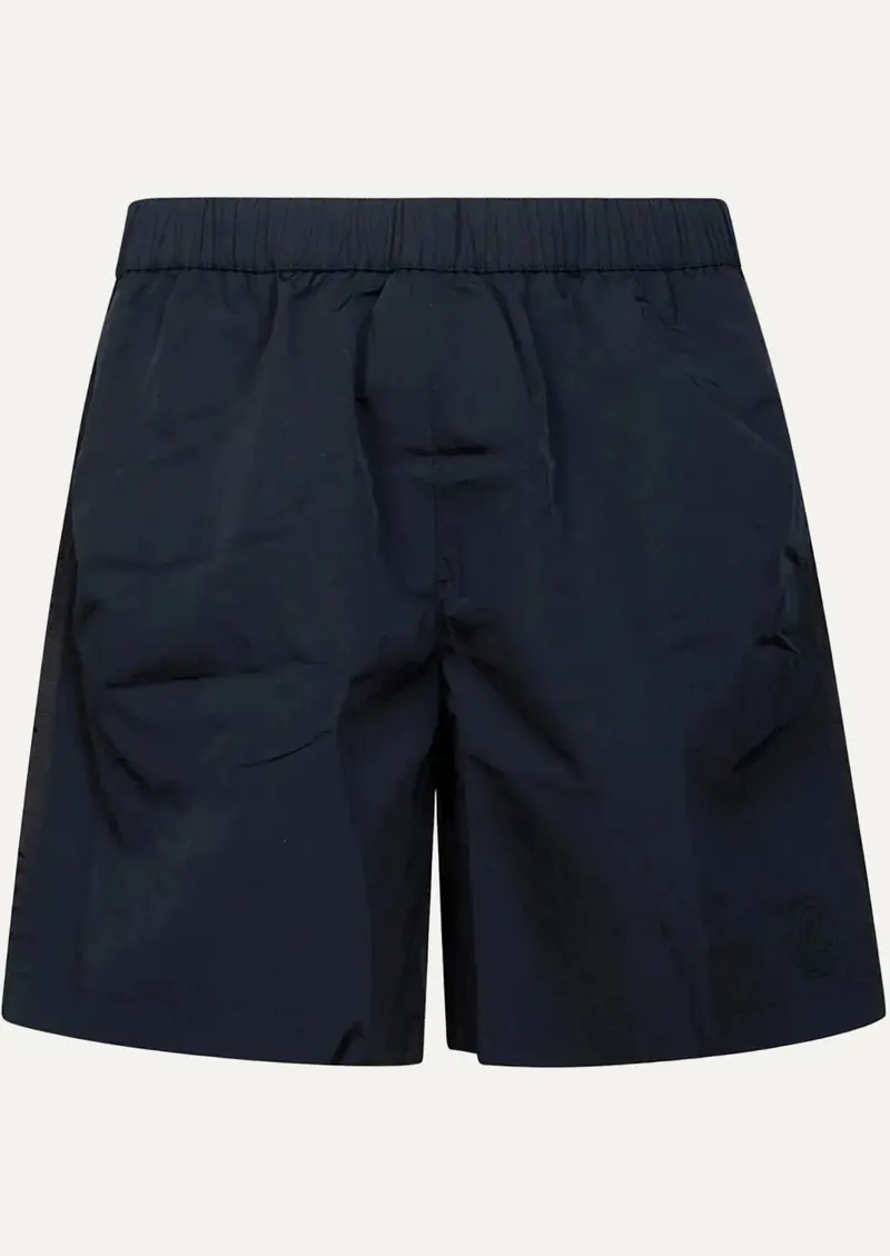 Elastic Waist Swim Shorts Black