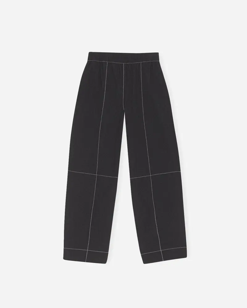 Elasticated Curve Pants - Black