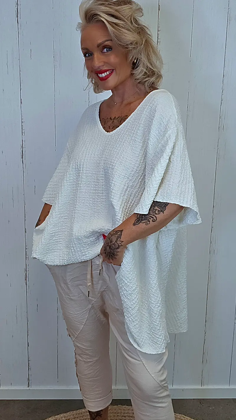 Elisabeth tunikatopp creme