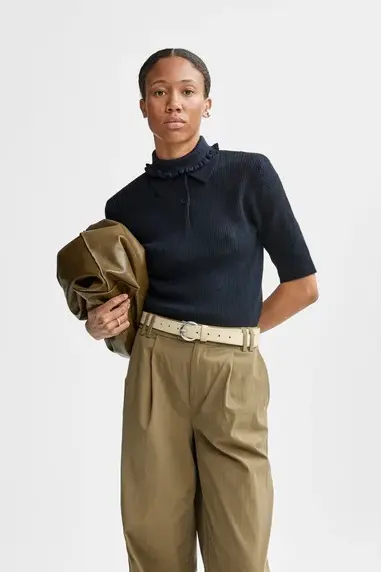 Ella Polo Knit Navy
