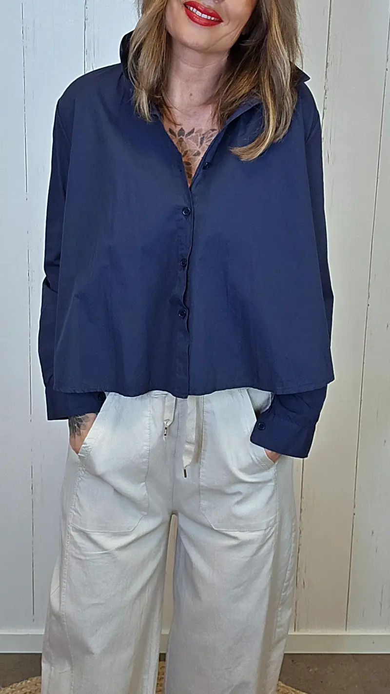 Ella skjorte Skjorte Navy